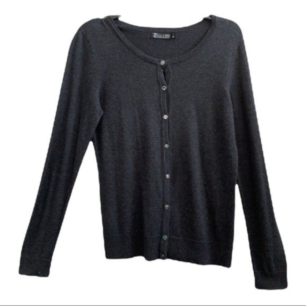 7th Avenue New York & Company Women's Medium Gray Cardigan Sweater M - Picture 3 of 6